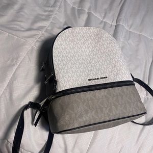 Michael Kors Bookbag back pack black white and grey